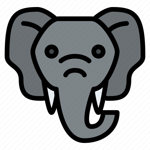 Elephant, animal, face, avatar, nature, wild, life icon - Download on Iconfinder