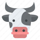 cow, animal, face, avatar, nature, life, farm