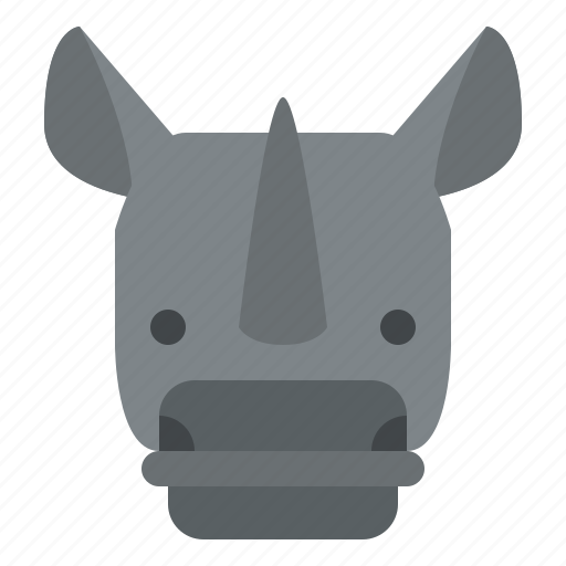 Rhino, animal, face, avatar, nature, wild, life icon - Download on Iconfinder