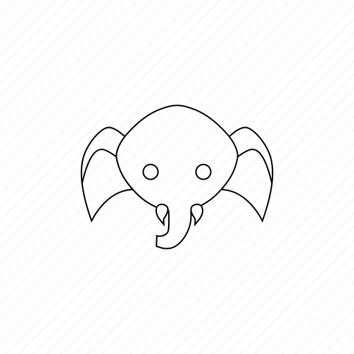 Animal, concept, design, elephant, face, mammals, wild icon - Download on Iconfinder