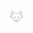 animal, buffalo, concept, design, face, farm, mammals