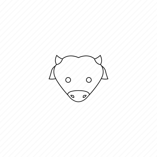 Animal, concept, cow, design, face, farm, mammals icon - Download on Iconfinder