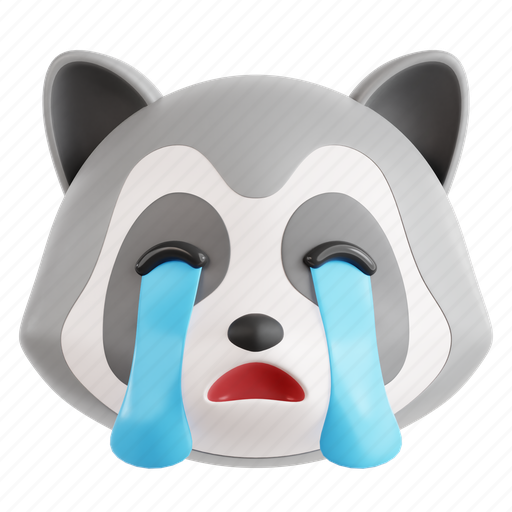 Crying, raccoon, crying raccoon, animal emoji, animal, emoji, 3d icon icon - Download on Iconfinder