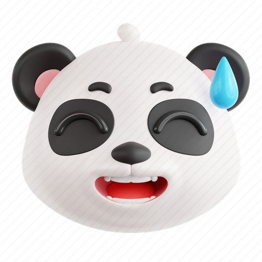 Grinning, panda, grinning panda, animal emoji, animal, emoji, 3d icon icon - Download on Iconfinder