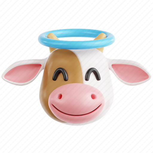 Holy, cow, holy cow, animal emoji, animal, emoji, 3d icon icon - Download on Iconfinder