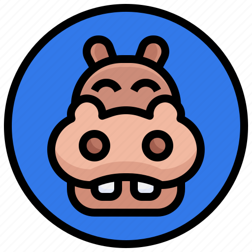 Hippo, animals, zoo, wildlife, wild, life, fauna icon - Download on Iconfinder