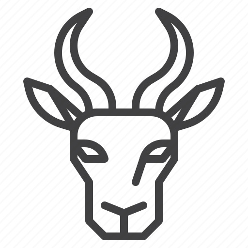 Antelope, head, ruminant icon - Download on Iconfinder
