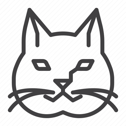 Cat, head, pet, front icon - Download on Iconfinder