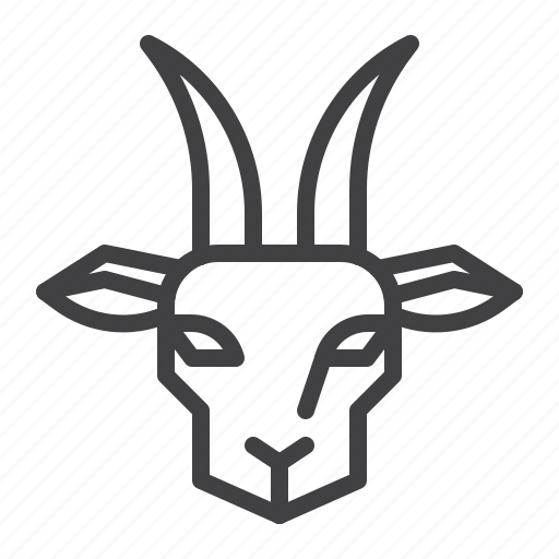 Goat, head, horn icon - Download on Iconfinder on Iconfinder