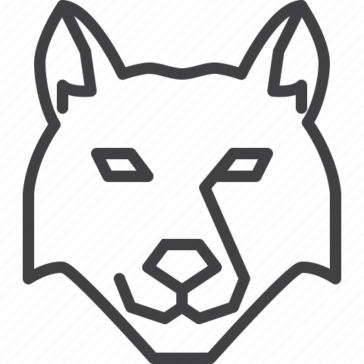 Wolf, head, animal, dog icon - Download on Iconfinder