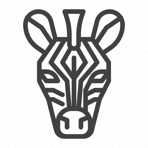 Zebra, head, animal icon - Download on Iconfinder