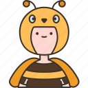 bee, insect, bug, mascot, costume