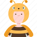 bee, insect, bug, mascot, costume