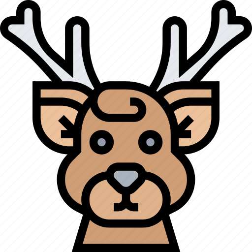 Deer, antler, stag, hoof, wildlife icon - Download on Iconfinder