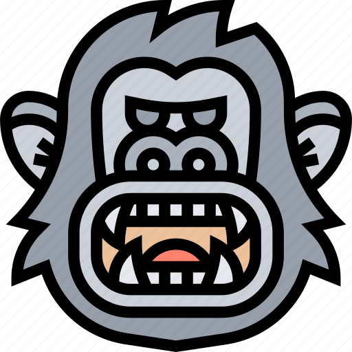 Kingkong, gorilla, ape, scary, wildlife icon - Download on Iconfinder