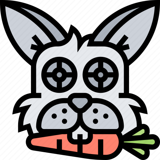 Rabbit, bunny, hare, carrot, eating icon - Download on Iconfinder