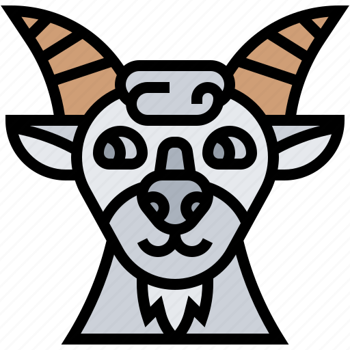 Goat, ruminant, herbivore, farm, livestock icon - Download on Iconfinder