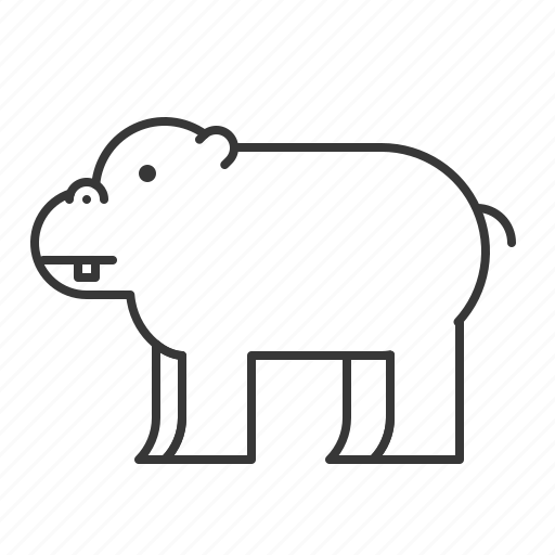 Animal, hippo, hippopotamus, mammal, wildlife, zoo icon - Download on Iconfinder