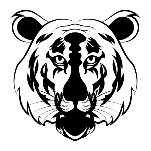 Tiger mascot, tiger face, animal face, tiger head, panthera face icon - Download on Iconfinder