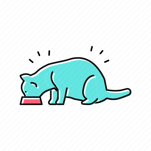 Cat, eating, food, animal, building, puppy icon - Download on Iconfinder