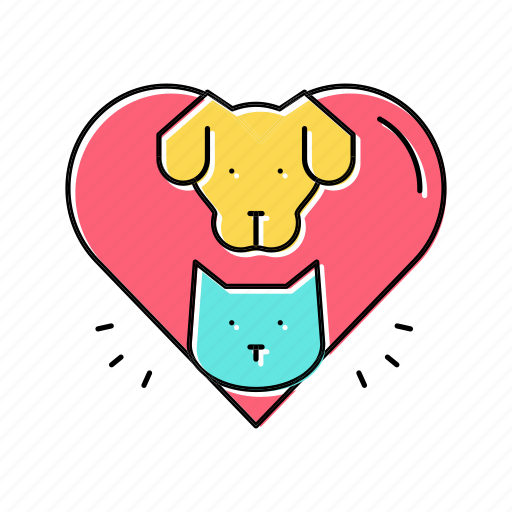 Dog, cat, heart, shelter, building, worker icon - Download on Iconfinder