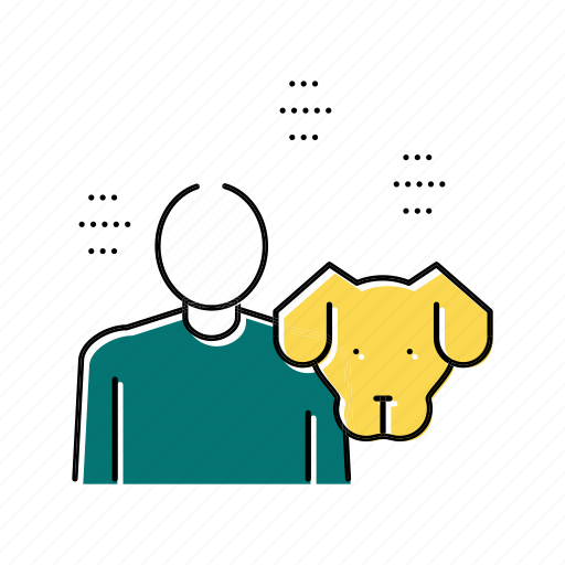 Dog, owner, shelter, building, worker, eating icon - Download on Iconfinder