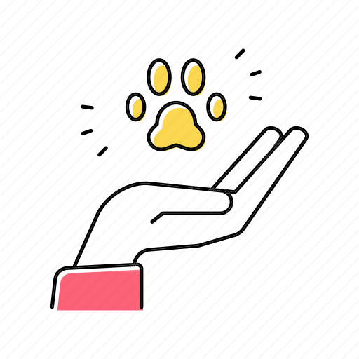 Hand, hold, animal, paw, shelter, building icon - Download on Iconfinder