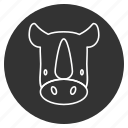 animal, avatar, head, horn, rhino, rhinoceros, unicorn 