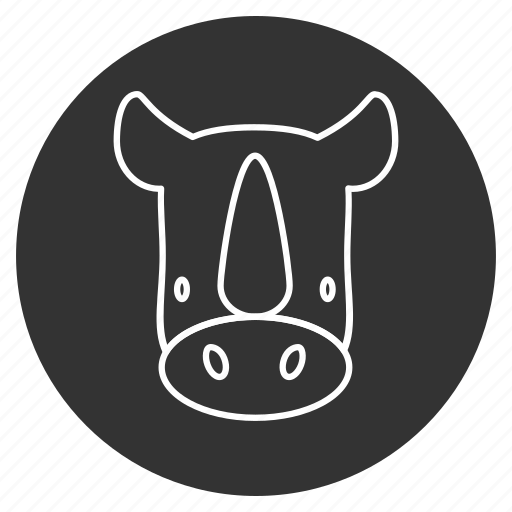 Animal, avatar, head, horn, rhino, rhinoceros, unicorn icon - Download on Iconfinder