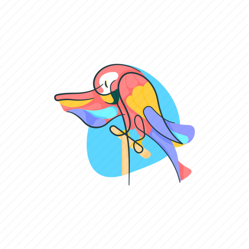 Animal, bird, parrot, pet illustration - Download on Iconfinder