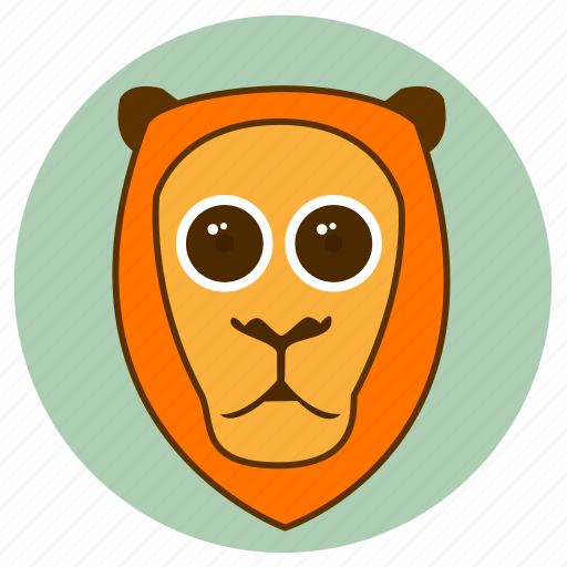 Animals, big eyes, cute, face, lion icon - Download on Iconfinder