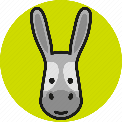 Cute, donkey, logo, wild, zoo, animal, face icon - Download on Iconfinder