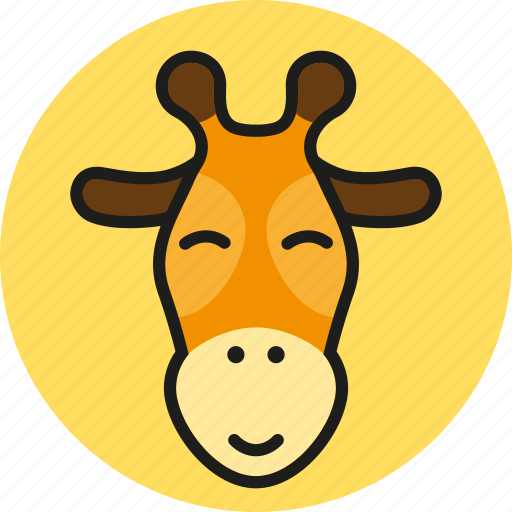 Cute, giraffe, logo, wild, zoo, animal, media icon - Download on Iconfinder