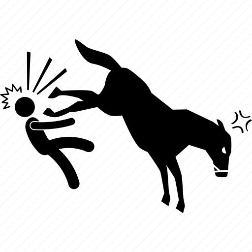 Animal, attack, horse, human, kick, kicking, man icon - Download on Iconfinder