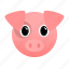 animal, farm, pig, pink, pork 