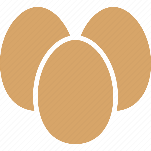 Animal, bird, brown, chicken, egg, eggs, three icon - Download on Iconfinder