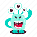 alien, monster mouth, ugly, creepy, cartoon