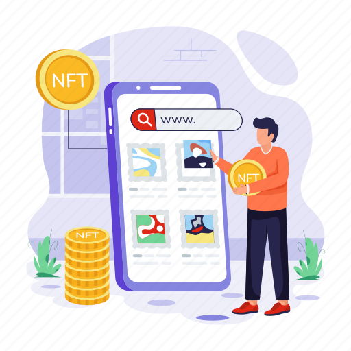 Nft market, blockchain technology, nft apps, nft data, fintech icon - Download on Iconfinder