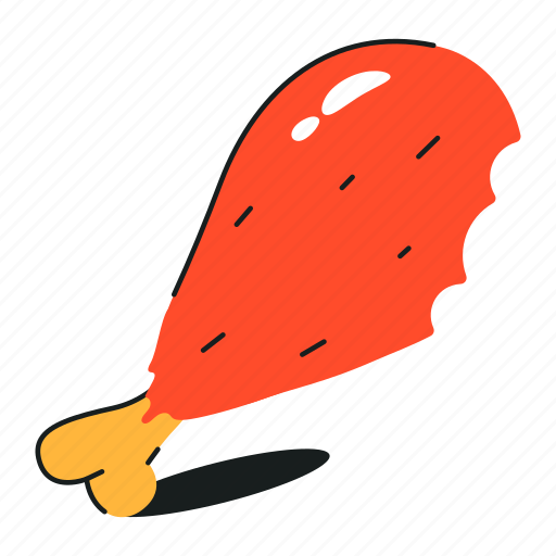 Chicken meat, chicken drumstick, leg piece, chicken leg, chicken thigh icon - Download on Iconfinder