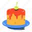 dripping cake, birthday cake, cherry cake, bakery food, confectionery item 