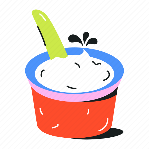 Curd cup, yogurt cup, sweet yogurt, dairy food, yogurt icon - Download on Iconfinder