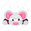 rat cartoon, cartoon sticker, comic sticker, rat character, rat mascot 