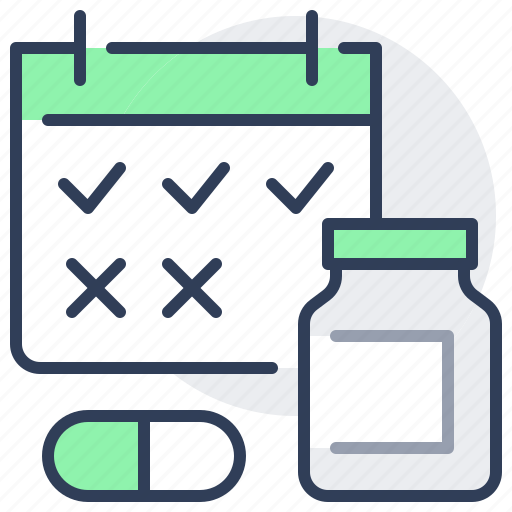 Not, finished, course, treatment, calendar, antibiotic icon - Download on Iconfinder