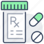 prescription, bottle, rx, pill, pharmacy, capsule 