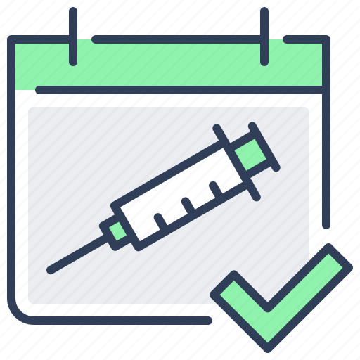Vaccination, calendar, immunization, schedule, disease, prevention icon - Download on Iconfinder