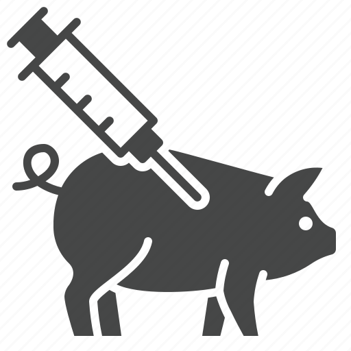 Pig, vaccine, syringe, animal, injection, veterinary icon - Download on Iconfinder