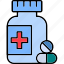 medication, capsule, drug, health, medical, medicine, pharmacy, treatment, icon 