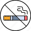 no, smoking, cigarette, forbidden, health, prohibited, restriction, icon 