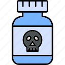poison, bottle, chemical, flask, liquid, potion, toxic, icon