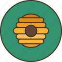 badge, beehive, symbol, nest, figure